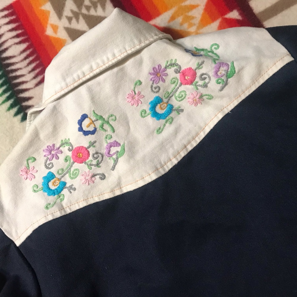 Vintage West Cal .45 heavy cotton pearl snap shirt